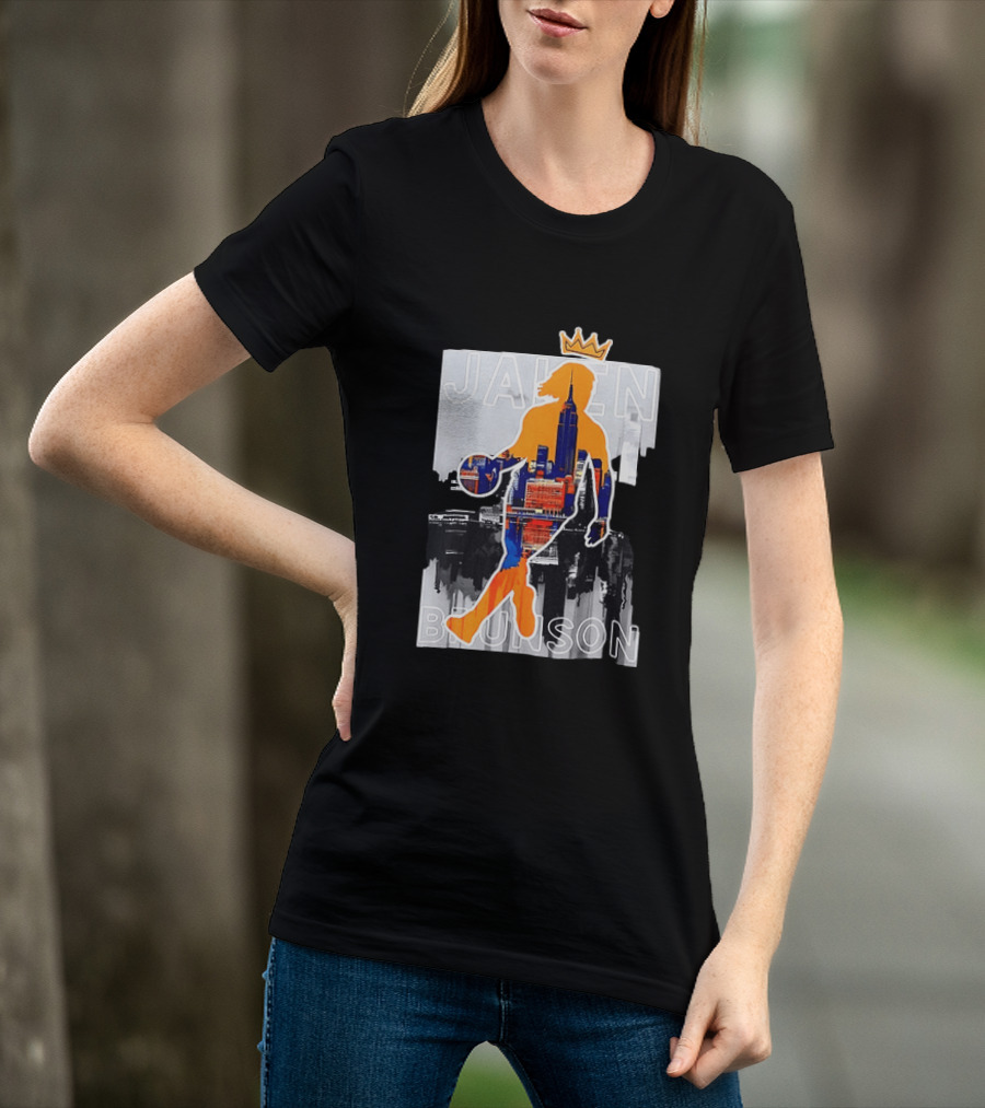 King Of New York Jalen Brunson New York Knicks NBA 2026 Skyline T-Shirt