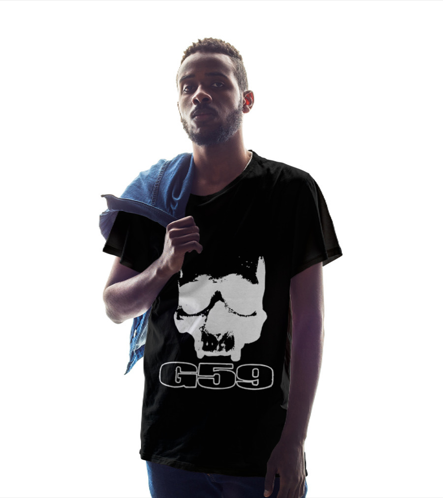 G59 Skull Black Graphic With Skull T-Shirt