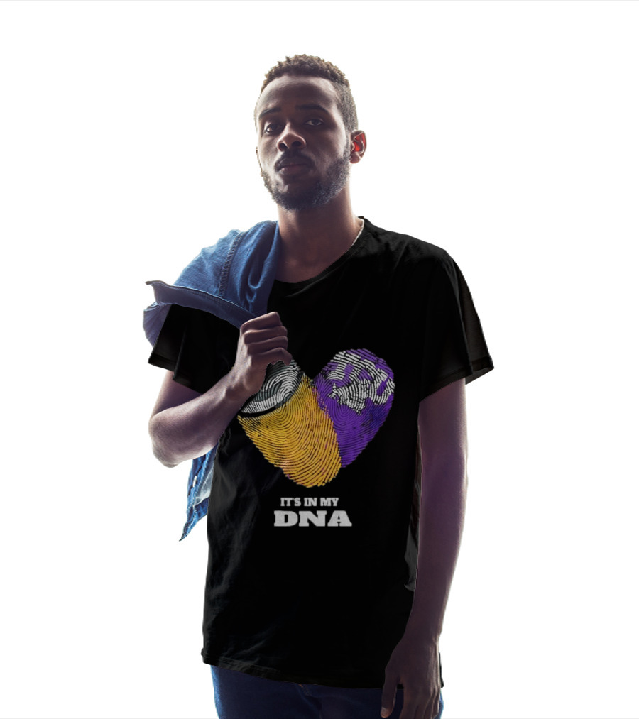 Green Bay Packers TCU Horned Frogs It's In My DNA Heart Fingerprints Fan Love T-Shirt