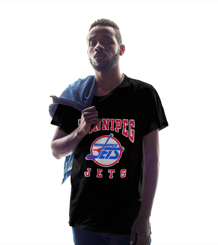 Winnipeg Jets Hockey Team Name Bold NHL Sportswear T-Shirt