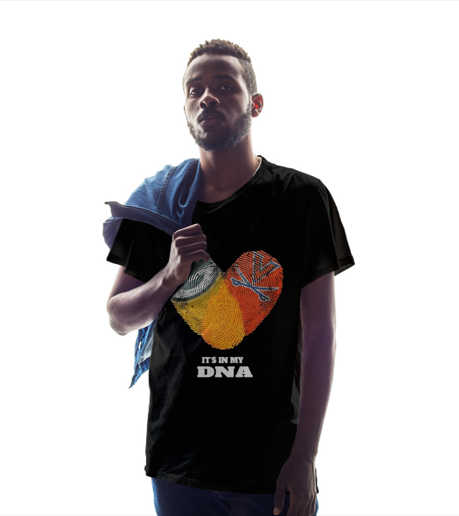 Green Bay Packers Virginia Cavaliers It's In My DNA Heart Fingerprints Love Fans T-Shirt
