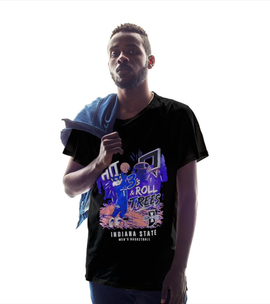 Indiana State Hit 3s And Roll Trees Sycamores Basketball T-Shirt