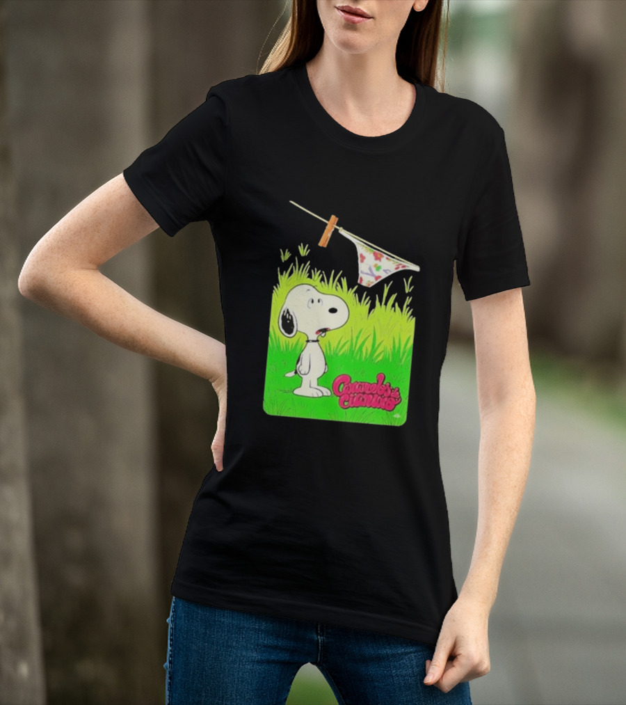 Snoopy Caramelos De Cianuro En Español Classic Cartoon And Rock Band Fusion T-Shirt
