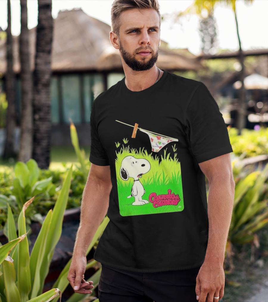 Snoopy Caramelos De Cianuro En Español Classic Cartoon And Rock Band Fusion T-Shirt