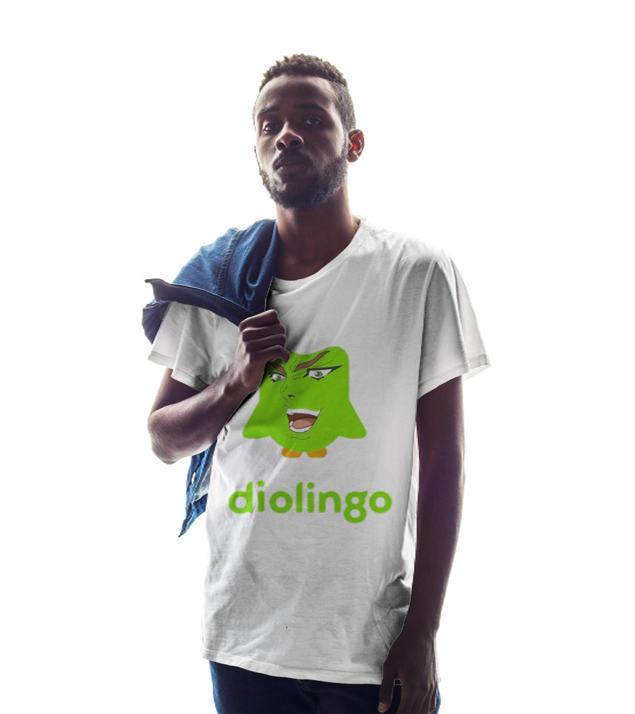 Diolingo Duolingo Owl Dio Brando Meme JoJo's Bizarre Adventure T-Shirt