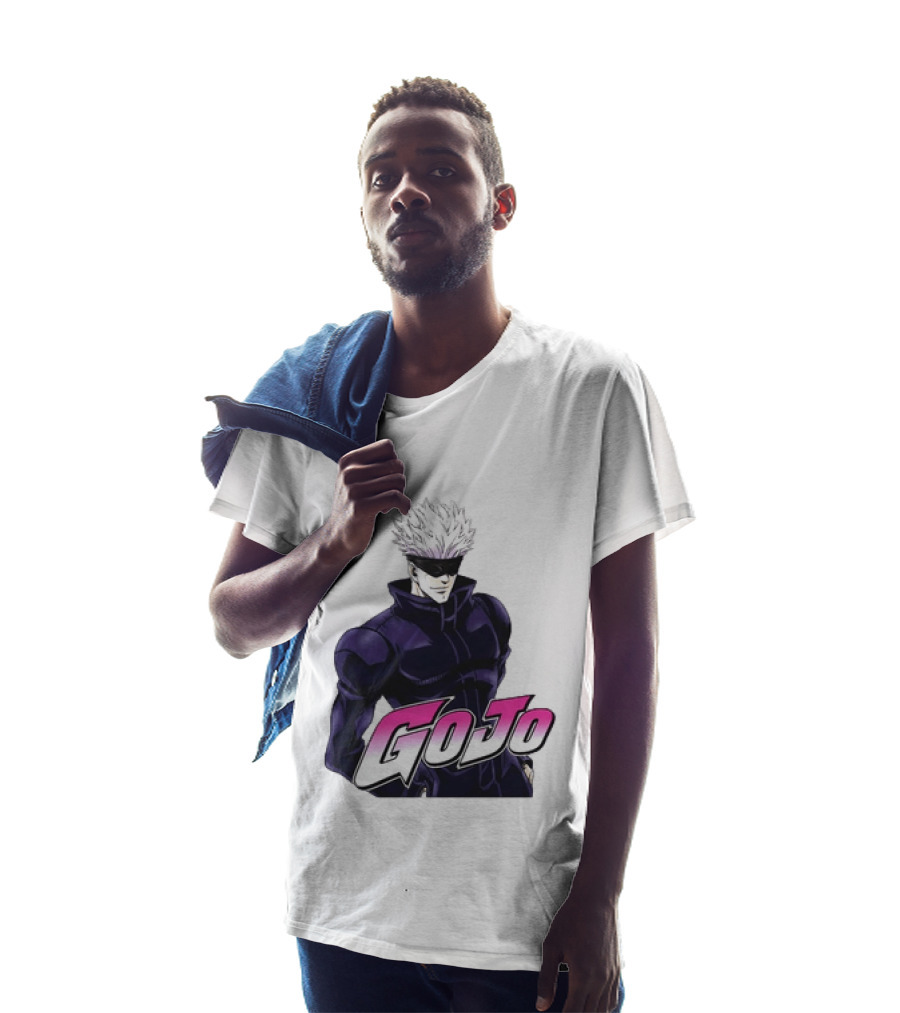 Satoru Gojo Jujutsu Kaisen Anime Crossover Jojo T-Shirt