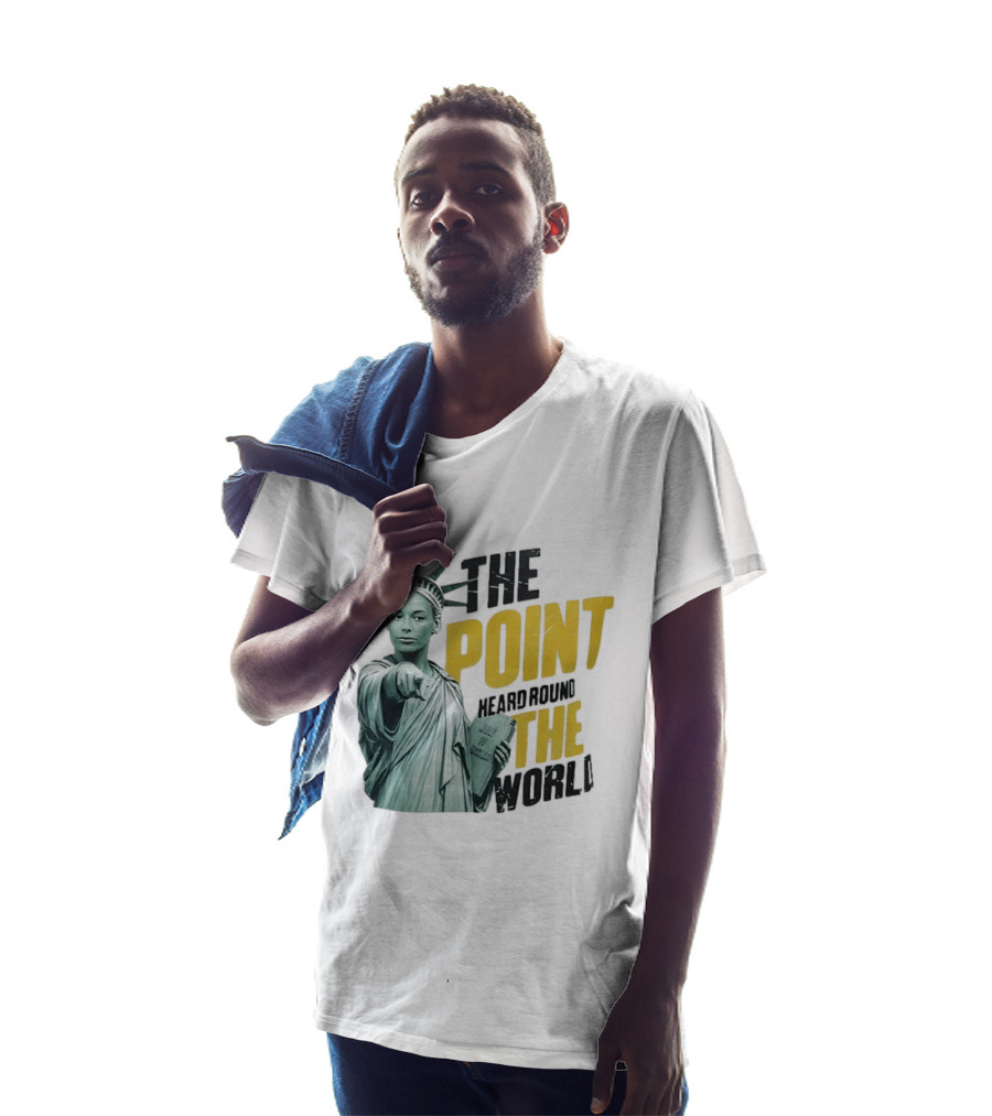The Point Heard Round The World Statue Of Liberty Sophie Cunningham Indiana Fever T-Shirt