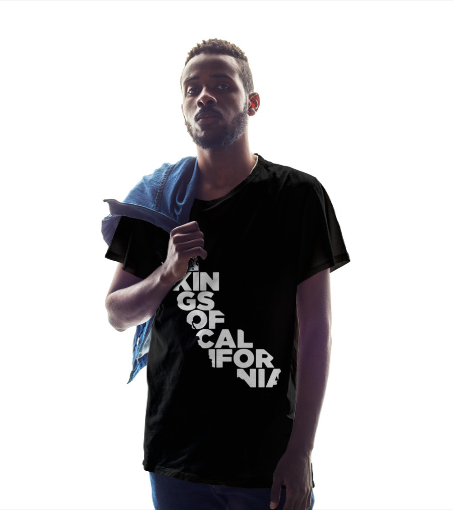 Kings Of California Crown Text Map T-Shirt