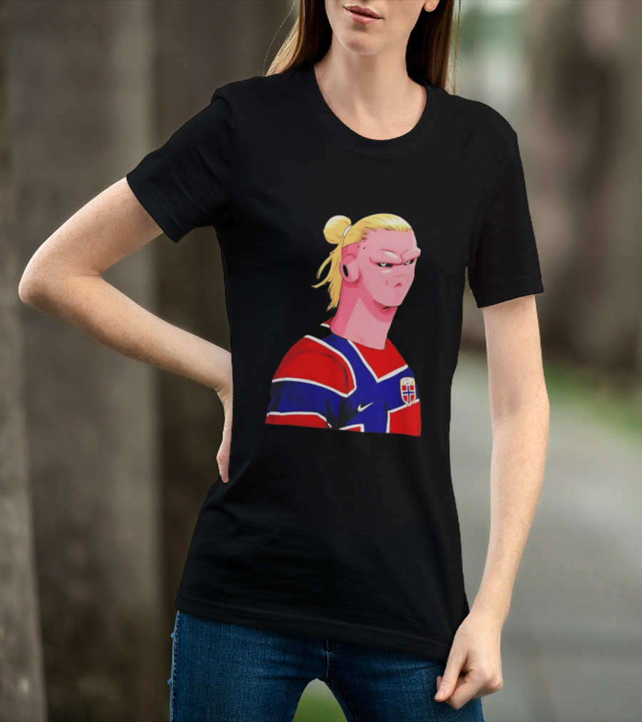 Erling Haaland Cartoon Norway National Football Team Norge T-Shirt