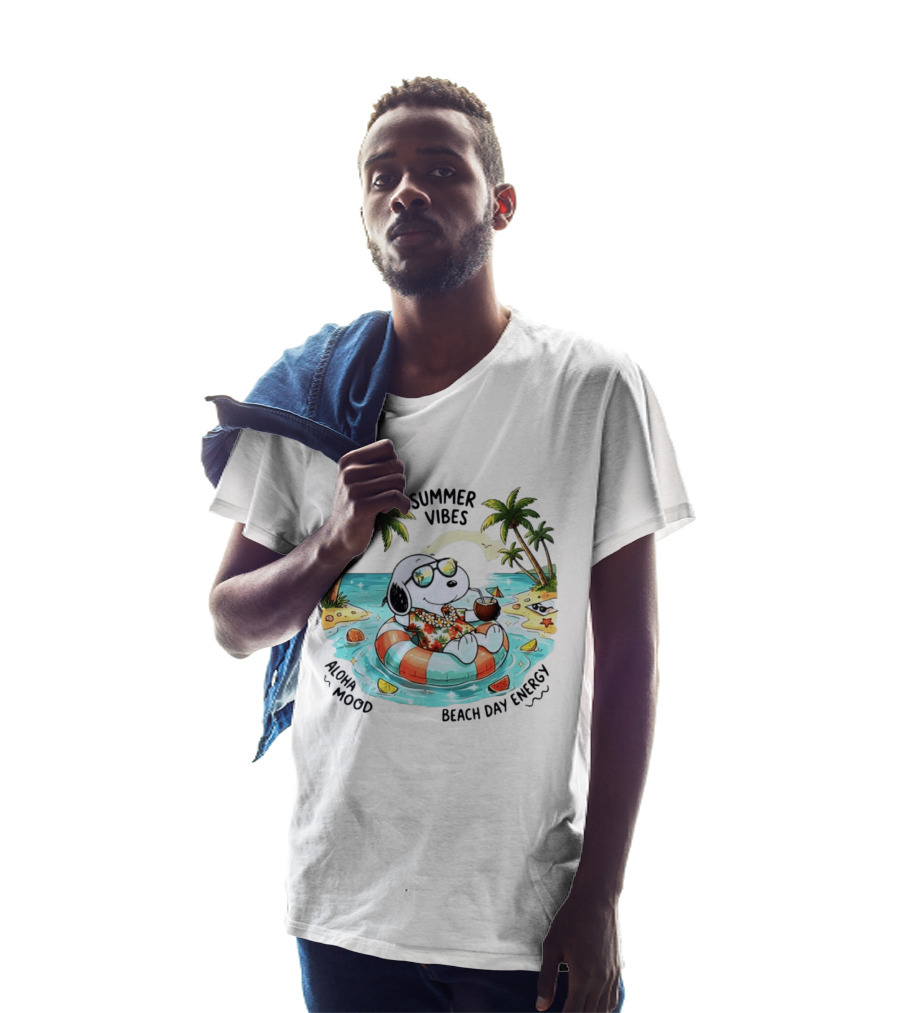 Summer Vibes Aloha Mood Beach Day Energy Snoopy Relaxing T-Shirt
