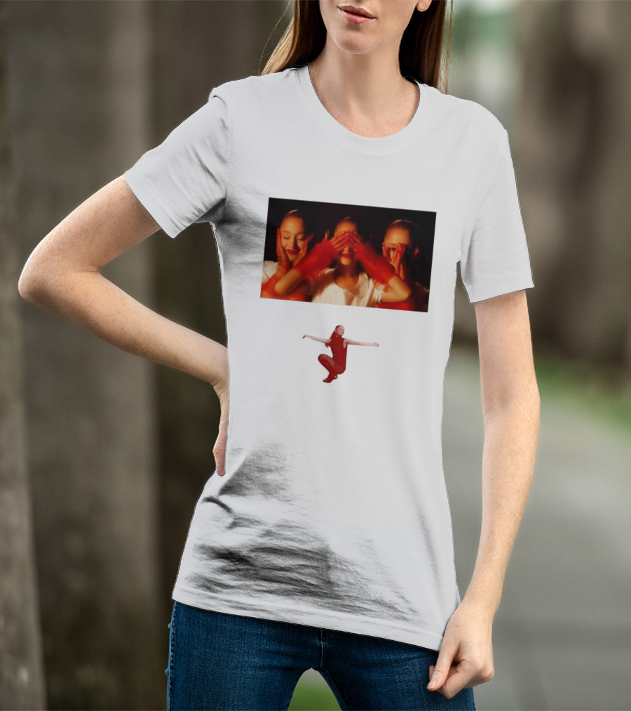 Ariana Grande Eternal Sunshine Red Gloves Three Faces Pose Music Album T-Shirt