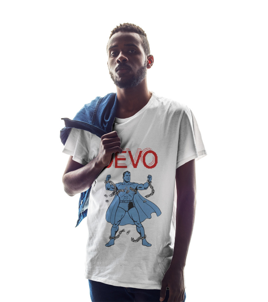 Devo Superhero Comic Style Action Figure T-Shirt