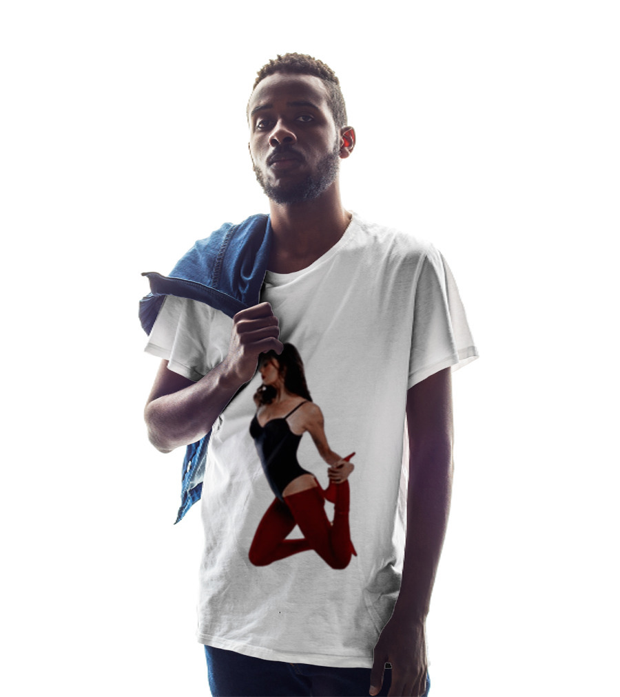 Rebecca Black Age Of The Exhibitionist Red Bodysuit And Stockings T-Shirt