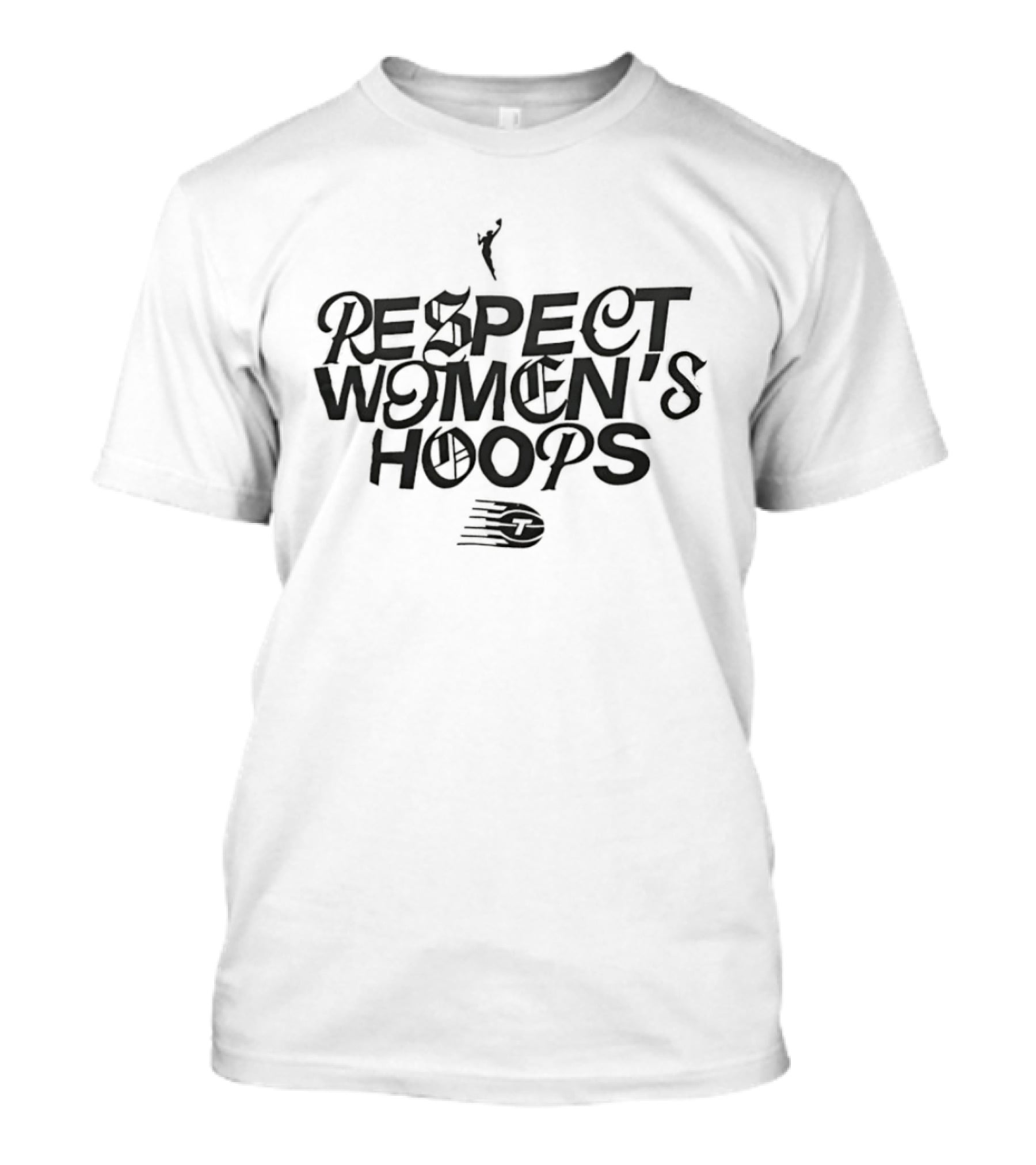Respect Women's Hoops Basketball Support Empowerment T-Shirt