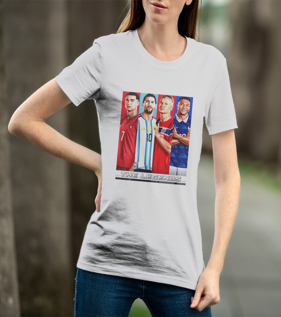 The Legends Ronaldo Messi Haaland Mbappe Football Stars T-Shirt