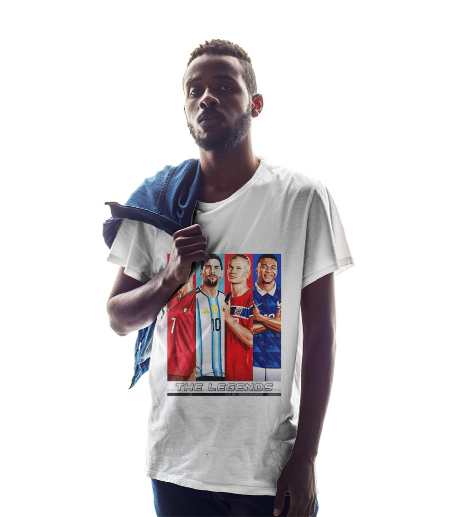 The Legends Ronaldo Messi Haaland Mbappe Football Stars T-Shirt