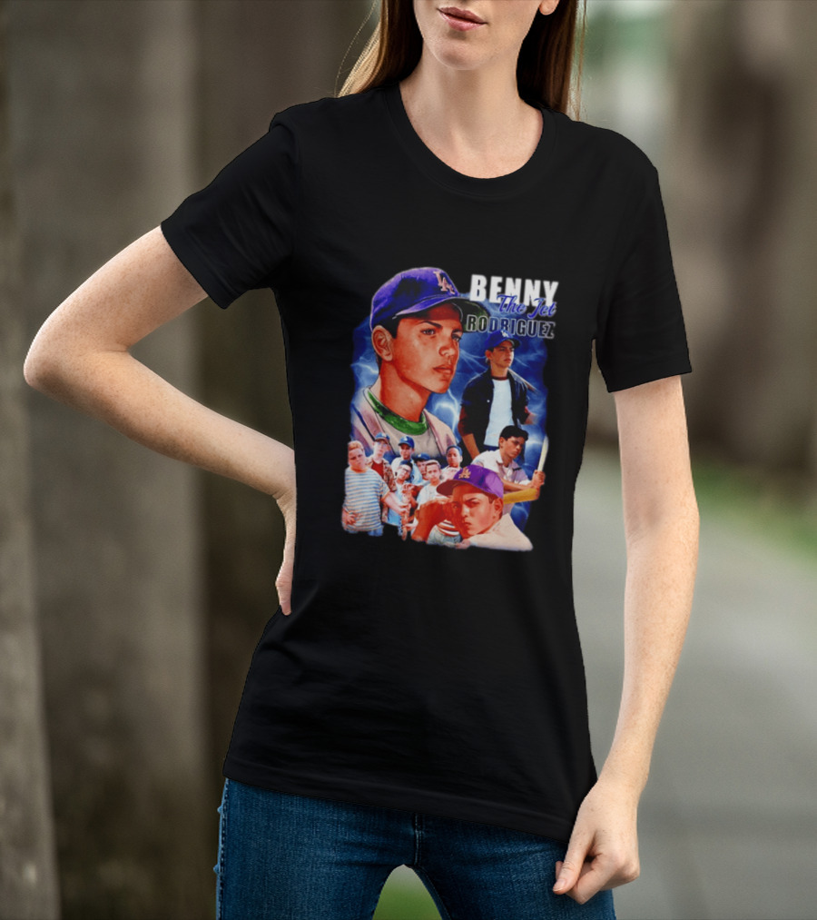 Benny The Jet Rodriguez Sandlot Baseball Movie Iconic Character Collage T-Shirt
