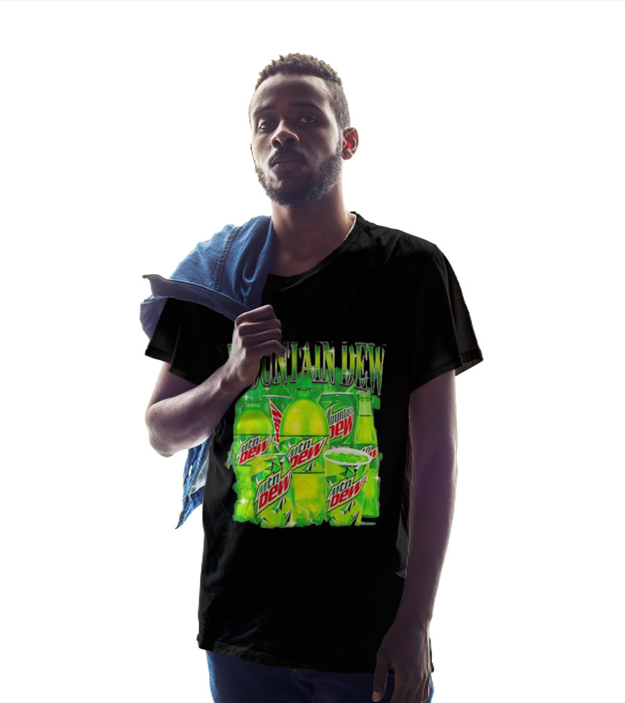 Mountain Dew Green Beverage Collection Bottles And Cans T-Shirt