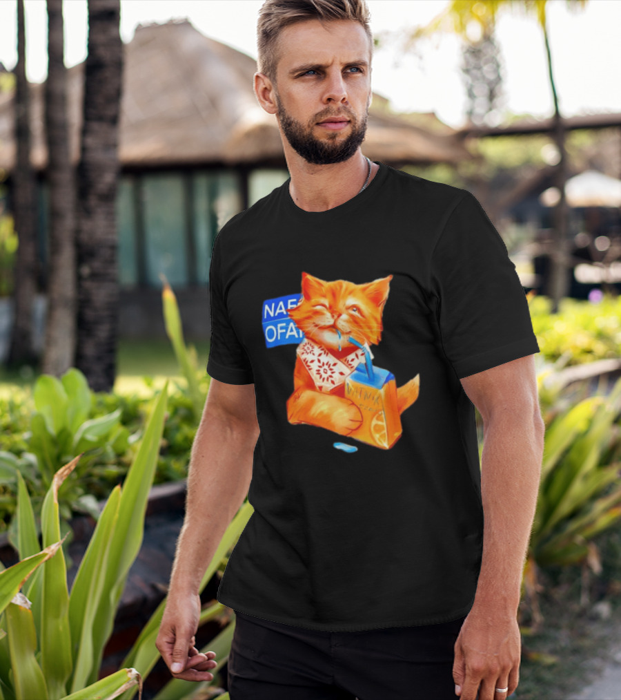 NAFO Fella Orange Cat Drinking VATNIK Tears T-Shirt