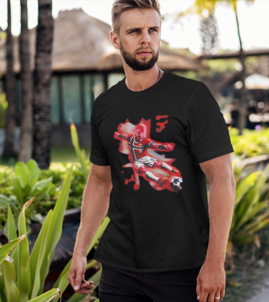 Erling Haaland Majin Buu Norway Football 9 Soccer Fusion T-Shirt