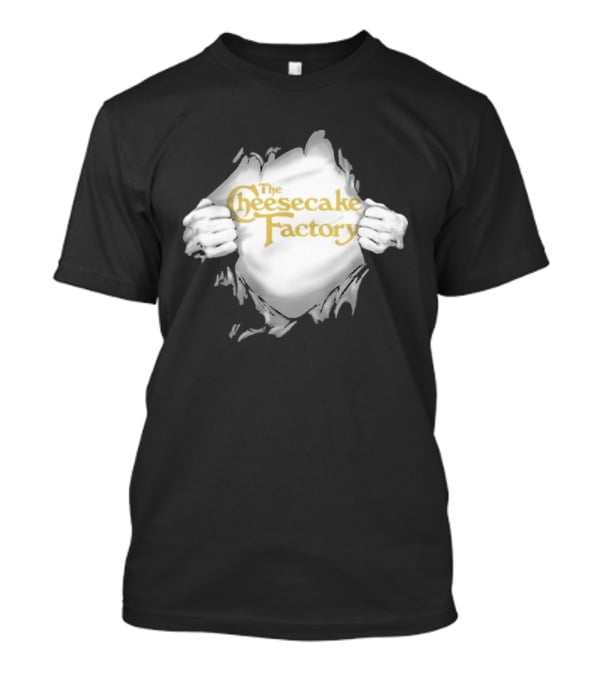 The Cheesecake Factory Ripped Chest Superhero Torn Employee T-Shirt