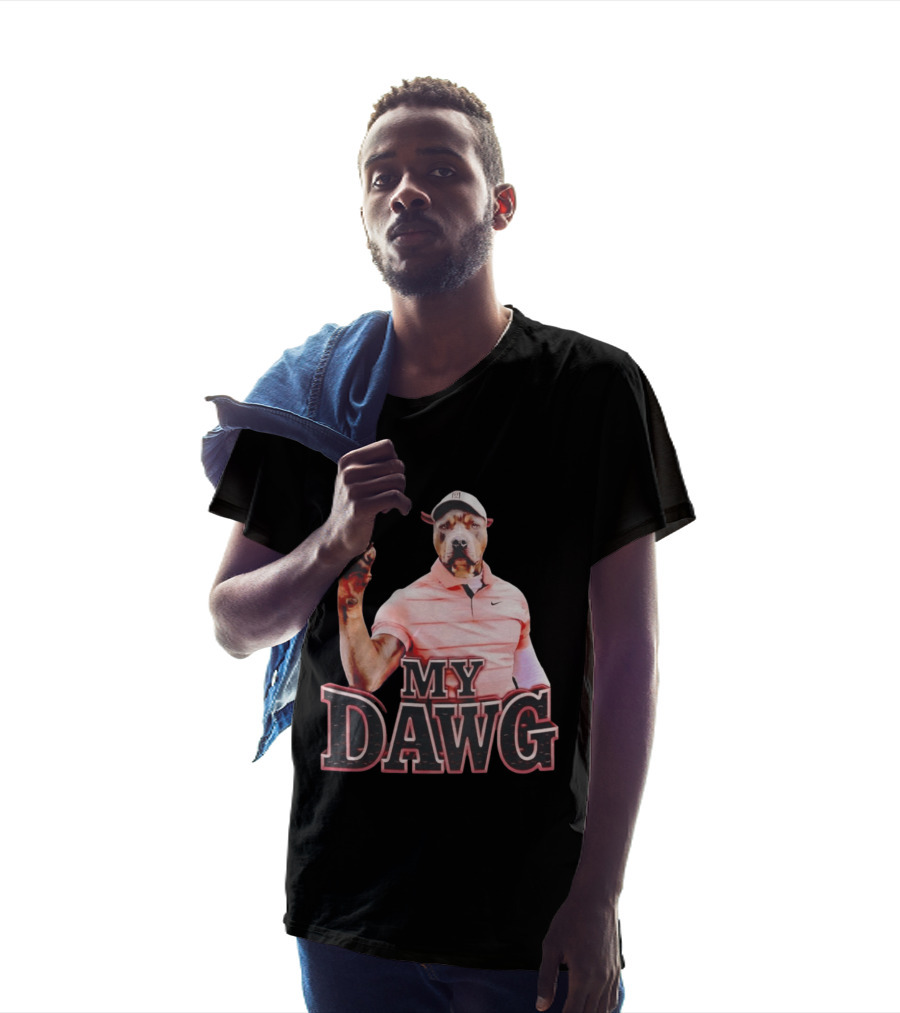Tiger Woods Golfing Pitbull My Dawg T-Shirt