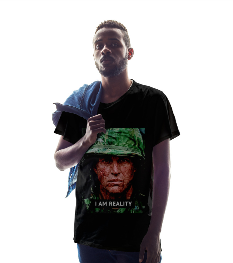 I Am Reality Camouflage Soldier Face T-Shirt