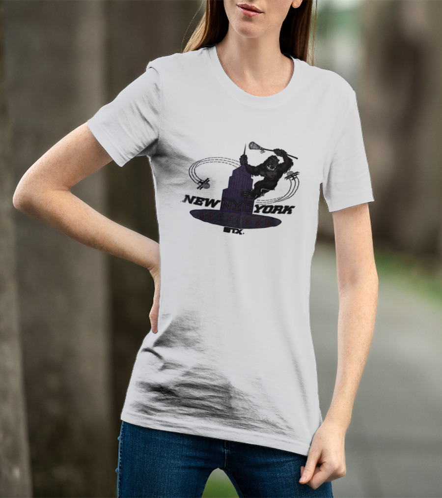 King Kong Empire State Building New York Lacrosse T-Shirt