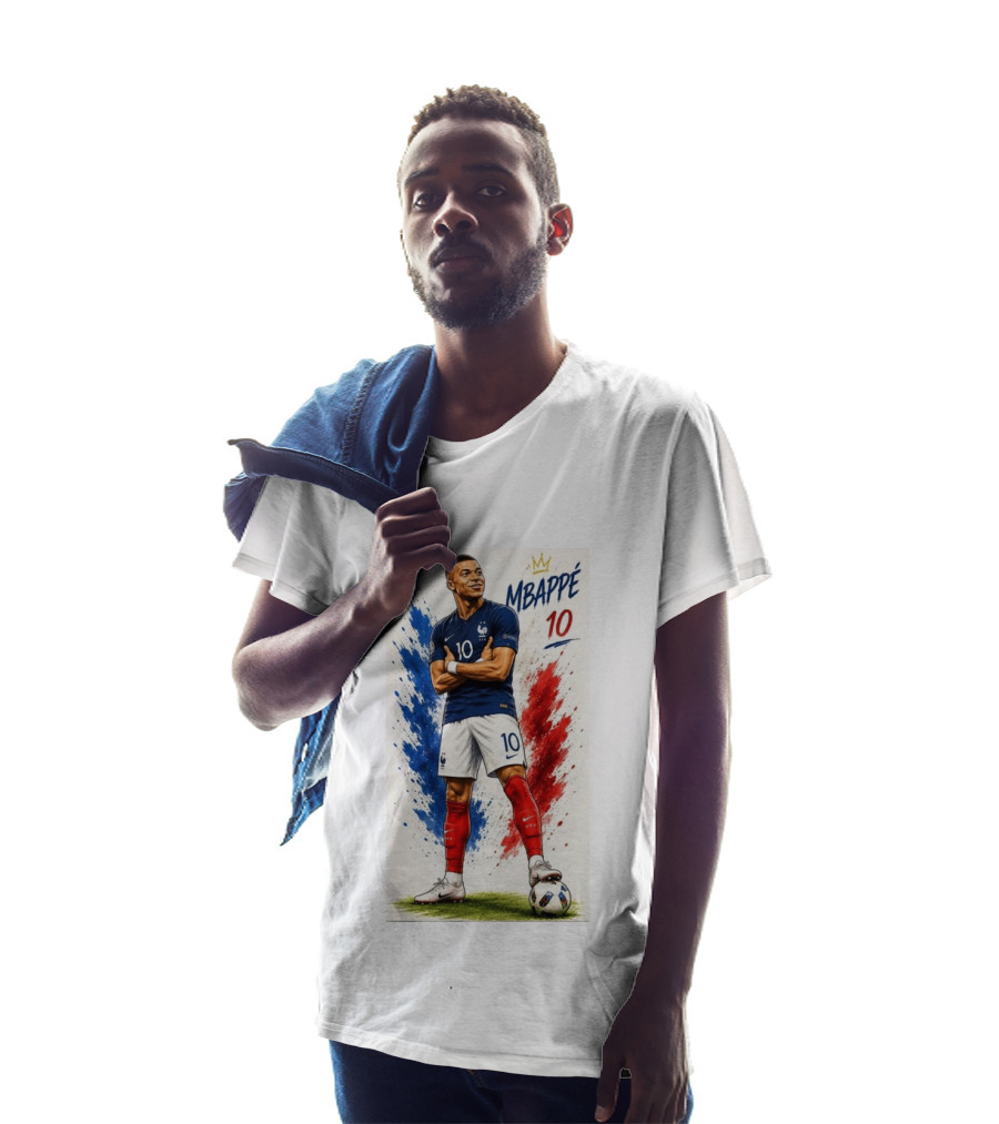 Kylian Mbappé France Soccer KM10 Caricature Star T-Shirt