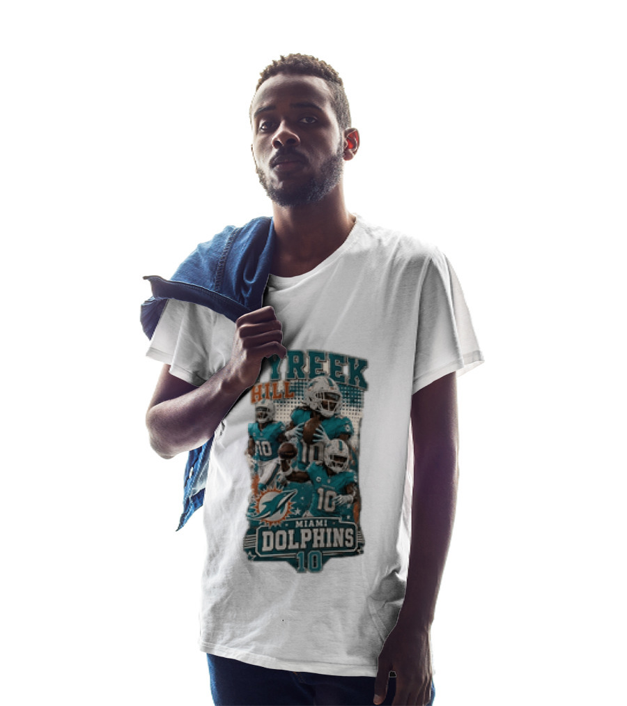 Tyreek Hill Miami Dolphins 10 Football T-Shirt