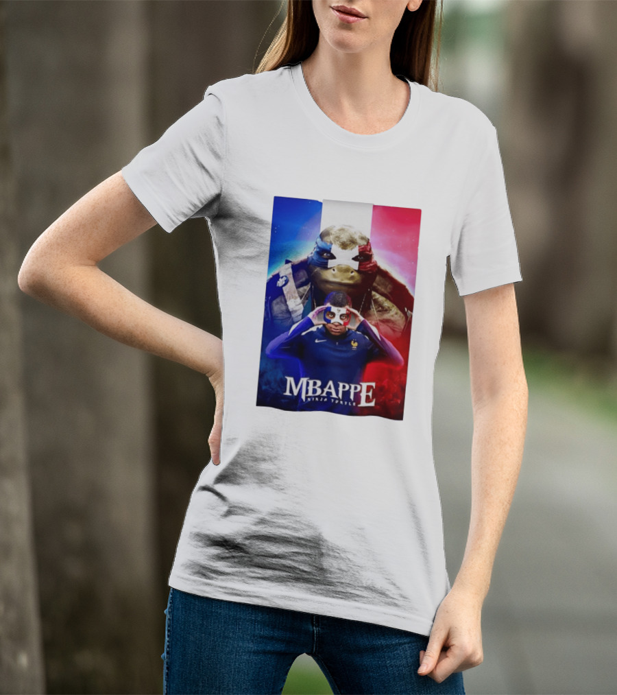 Mbappe France National Football Ninja Turtle T-Shirt