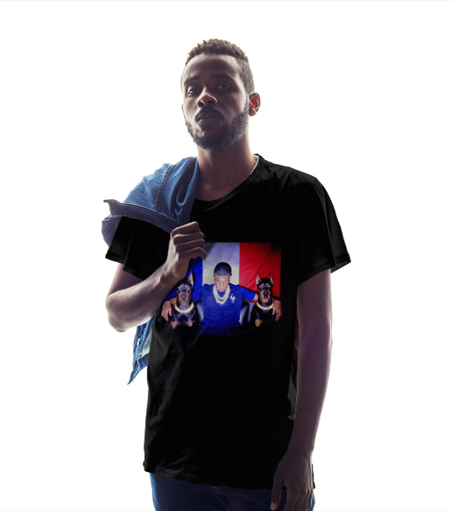 Kylian Mbappe France National Football Team With Dogs French Flag T-Shirt