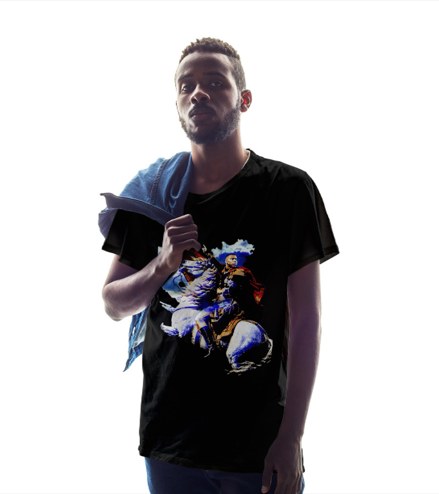 Kylian Mbappe Napoleon Bonaparte Crossing Alps Painting Horse Rider T-Shirt