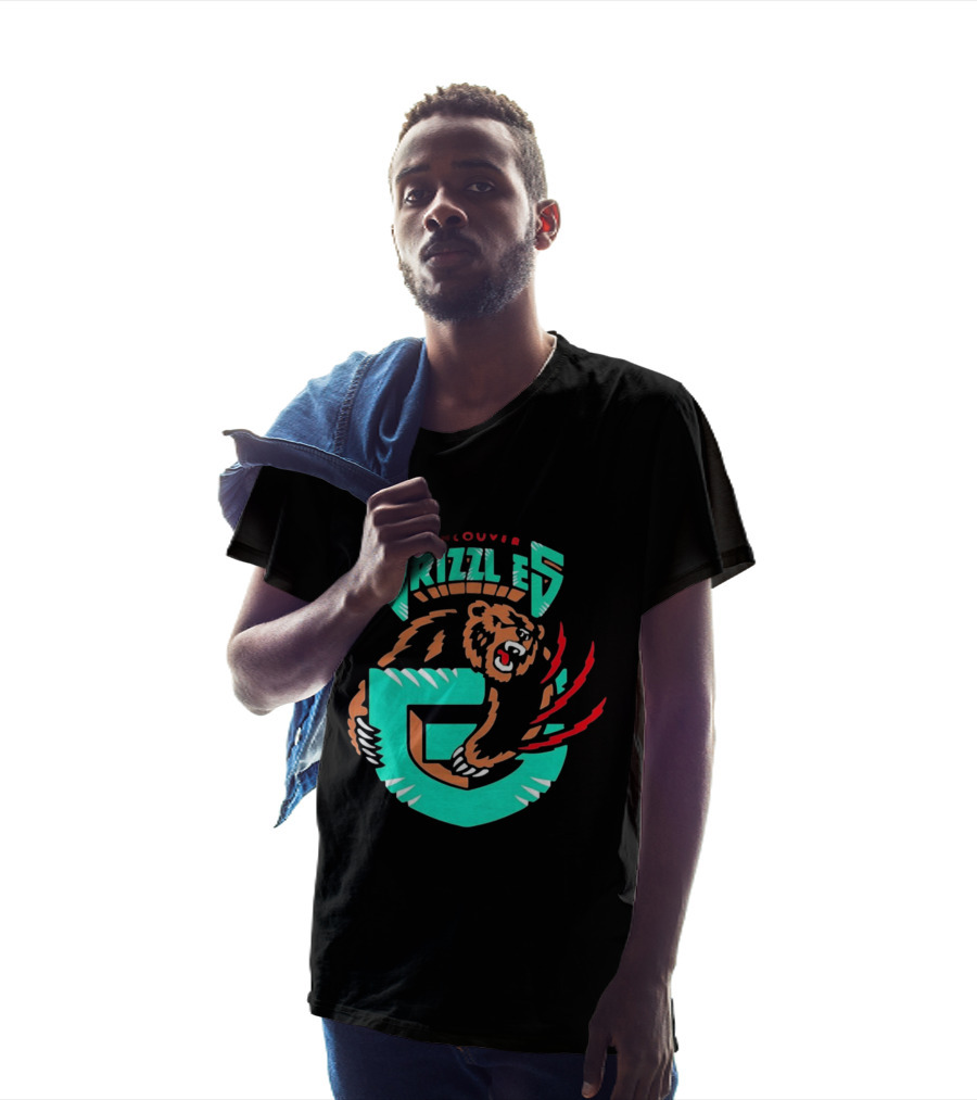 Vancouver Grizzlies Bear Claw Retro Sports Emblem Men's T-Shirt