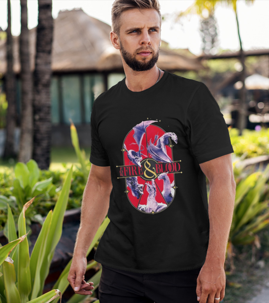 House Of The Dragon Fire And Blood Fantasy Dragons Iconic Show T-Shirt