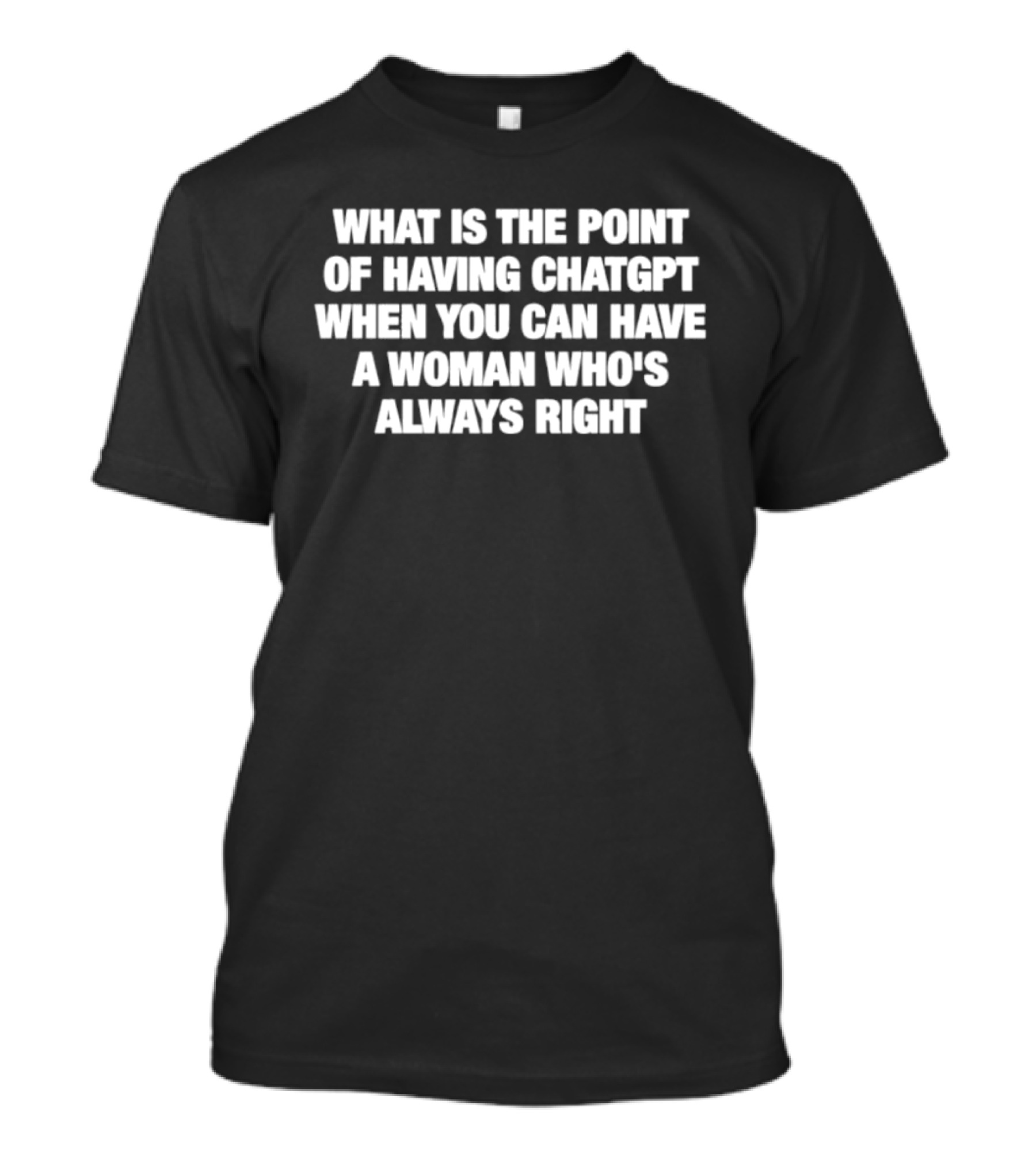What Is The Point Of Having ChatGPT When You Can Have A Woman Who's Always Right T-Shirt