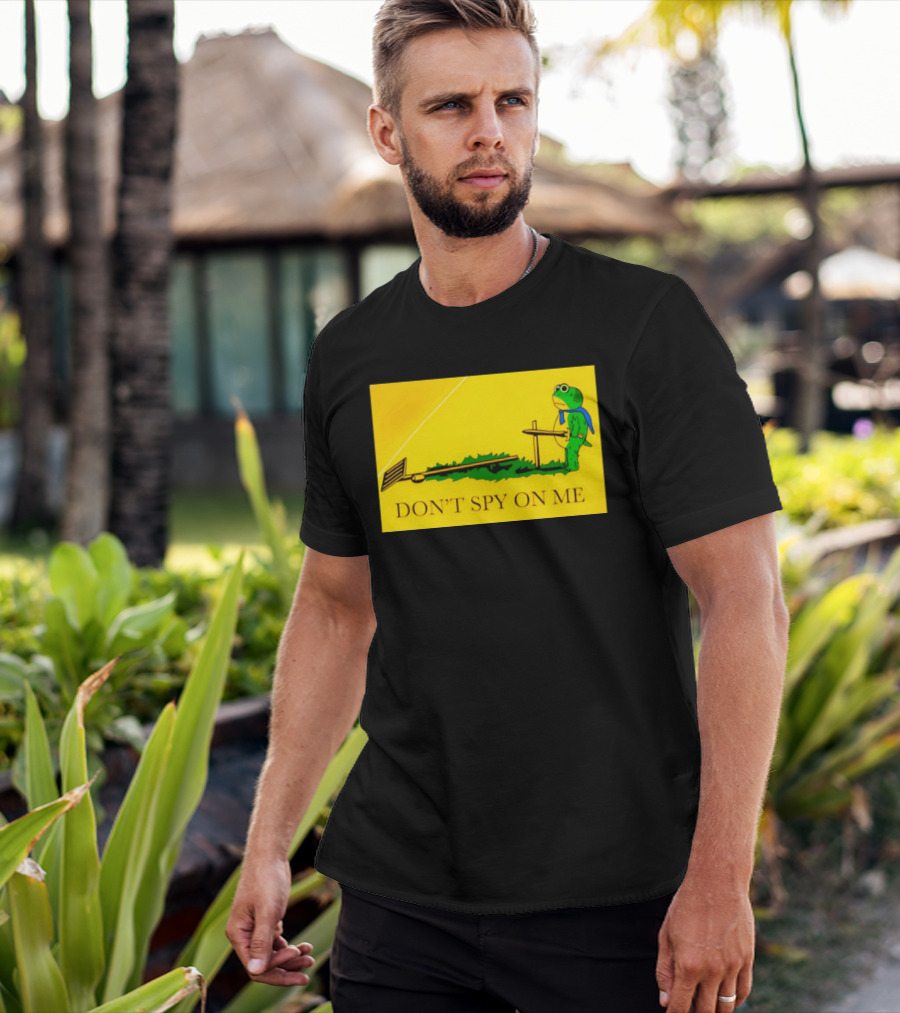 Portland Frog Don't Spy On Me Anti Flock Camera T-Shirt