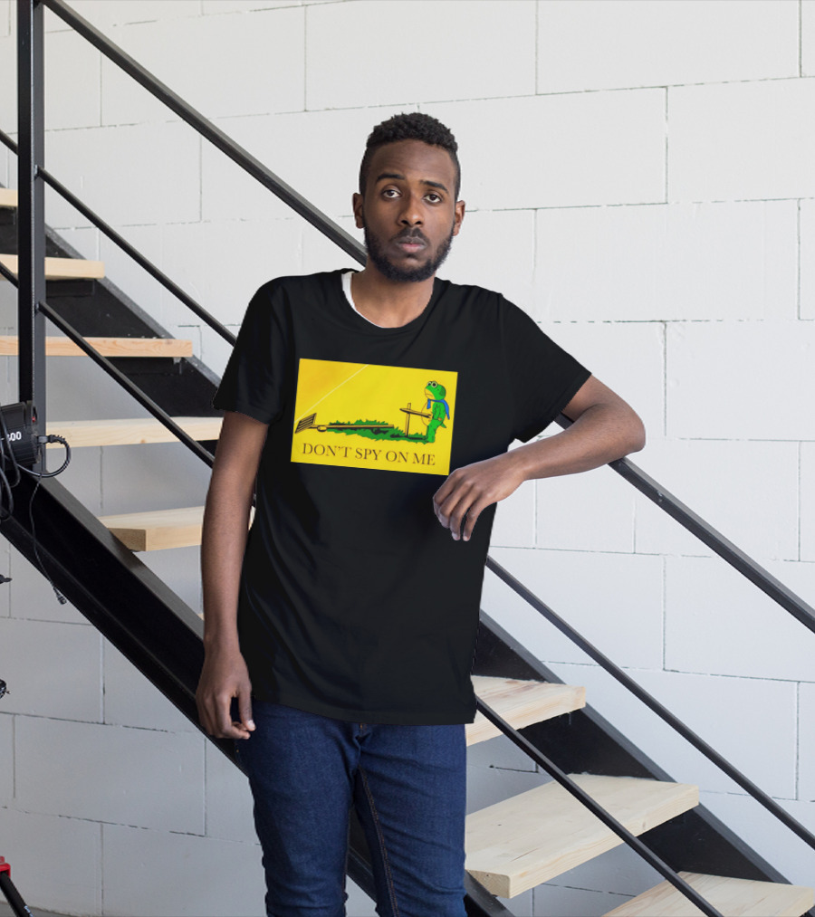 Portland Frog Don't Spy On Me Anti Flock Camera T-Shirt