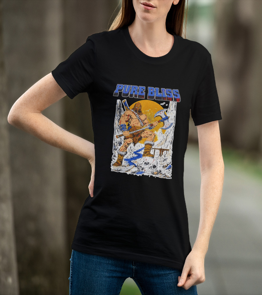 Pure Bliss Barbarian Warrior Axe Skull Fantasy Adventure T-Shirt