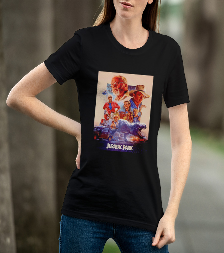 Sam Neill Laura Dern Jeff Goldblum Richard Attenborough Jurassic Park RIP T-Shirt