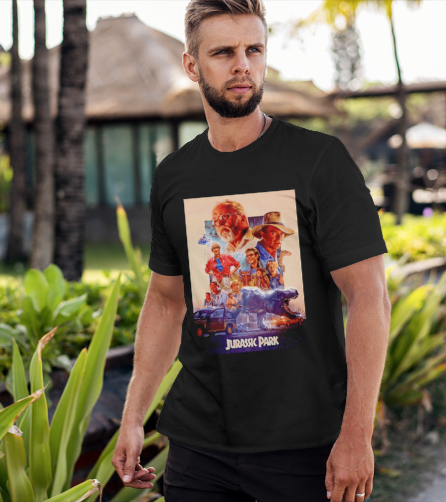 Sam Neill Laura Dern Jeff Goldblum Richard Attenborough Jurassic Park RIP T-Shirt