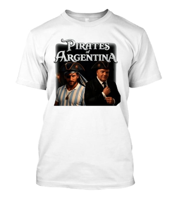 Pirates Of Argentina Messi Infantino Soccer Themed Merchandise T-Shirt
