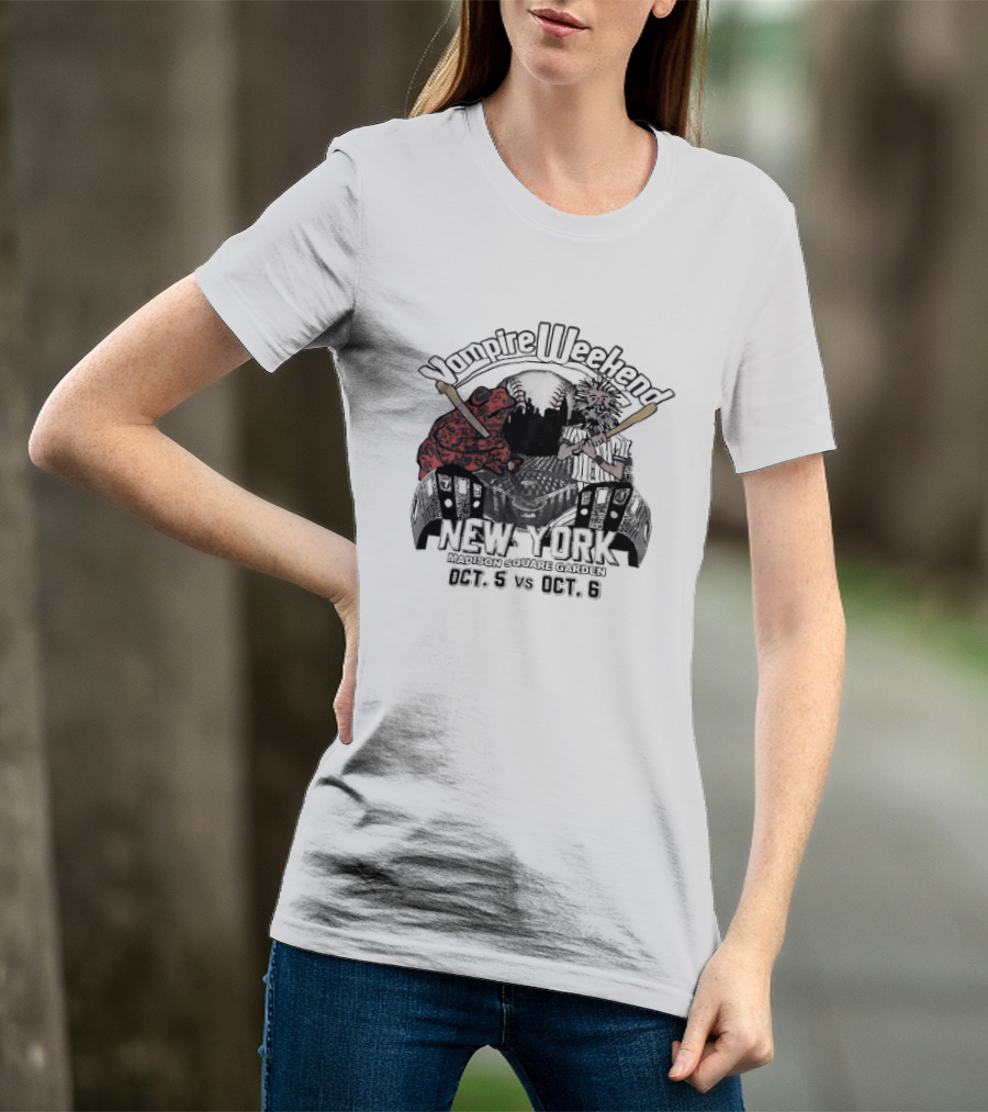 Vampire Weekend Toad Baseball New York Madison Square Garden October T-Shirt