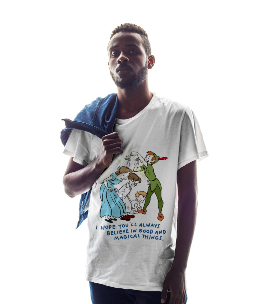 Peter Pan Believe In Good And Magical Things Wendy And Tinker Bell T-Shirt