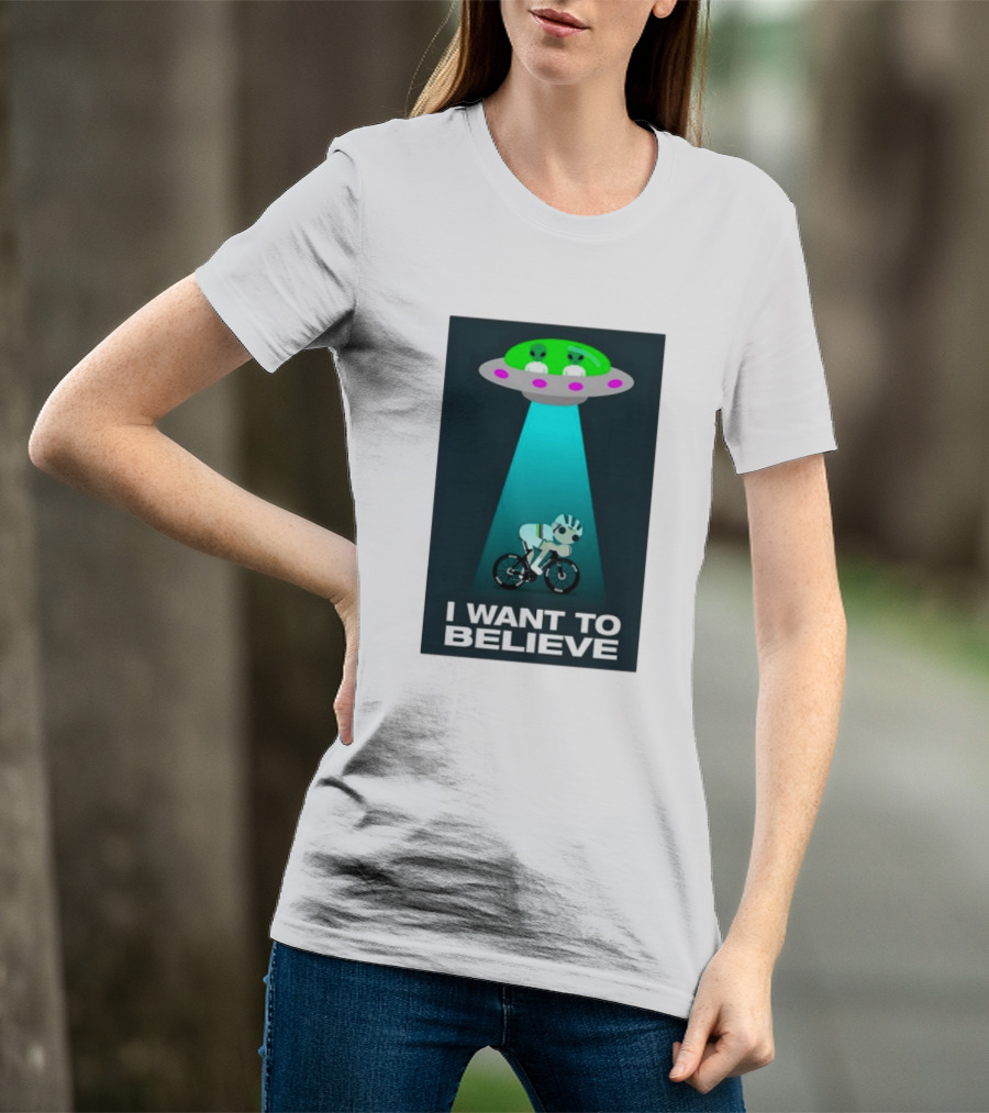 Pogacar UFO Cycling Aliens I Want To Believe T-Shirt
