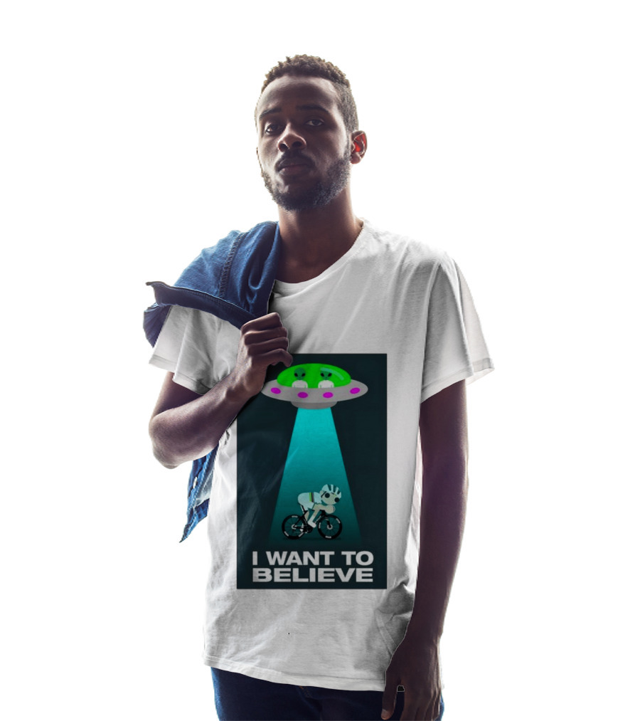 Pogacar UFO Cycling Aliens I Want To Believe T-Shirt