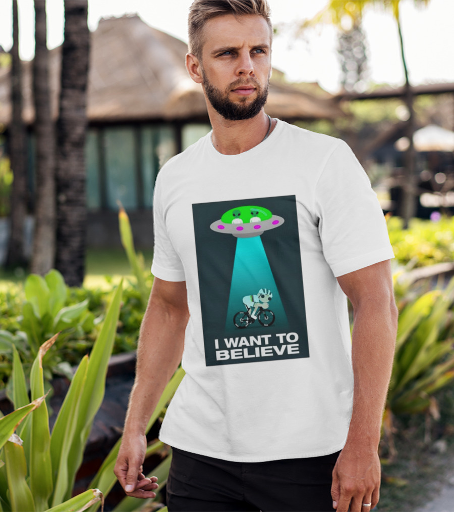 Pogacar UFO Cycling Aliens I Want To Believe T-Shirt