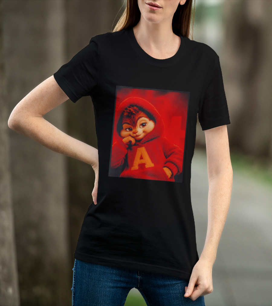 Alvin And The Chipmunks Red A Letter T-Shirt