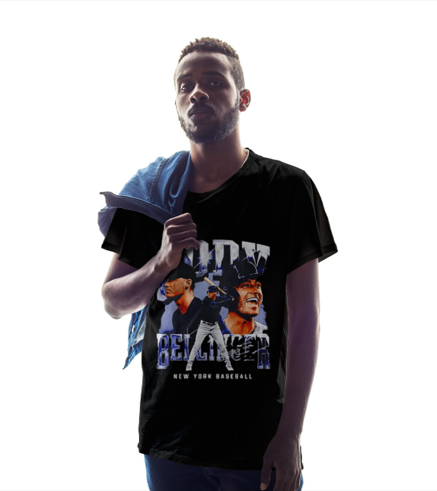 Cody Bellinger New York Baseball Player Portrait Collage T-Shirt