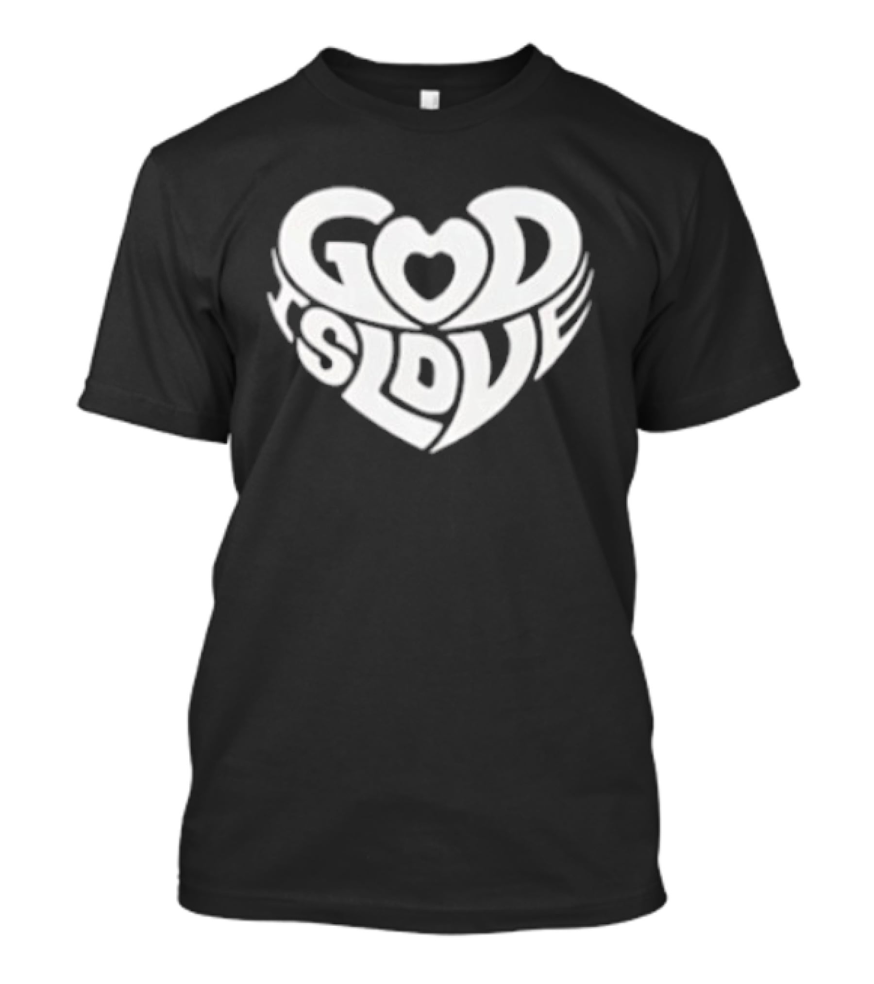 God Is Love Heart Shape T-Shirt